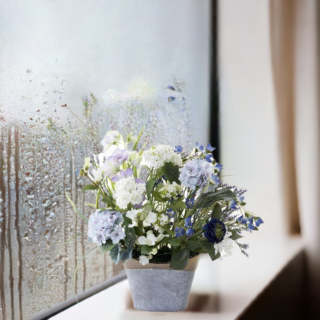 造花・アーティフィシャルフラワー・インテリアアレンジメント】ブルー