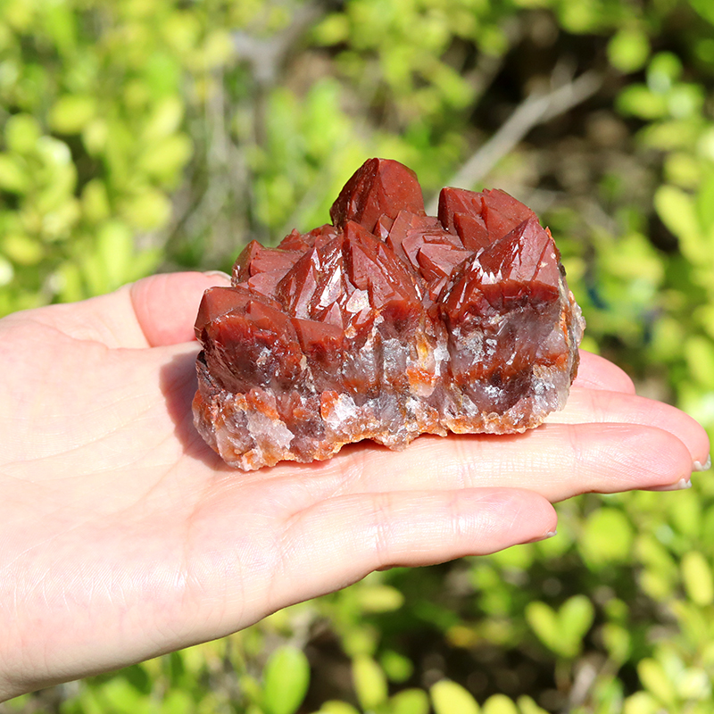 店長厳選】モロッコ・ティンジダッド産レッドクォーツクラスター-001