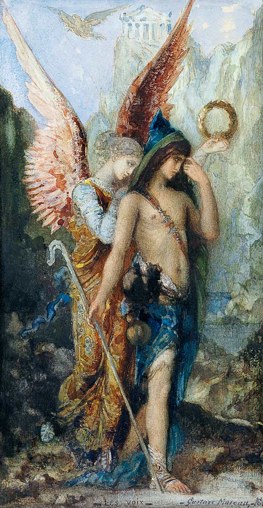 The Voices - Gustave Moreau as art print or hand painted oil.