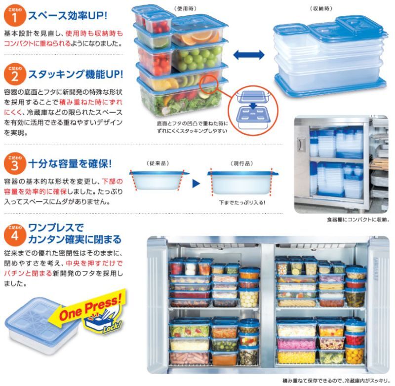 旭化成ホームプロダクツ 業務用ジップロック コンテナー 長方形 480ml