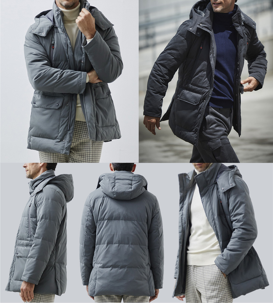 G-STAGE高品質ダウン搭載の防風撥水ストレッチダウンコート630809