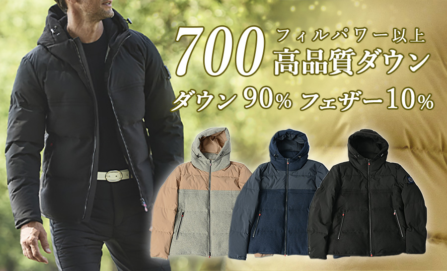 G-STAGE高品質ダウン搭載のフーディッドダウンブルゾン630404| 防寒服プロ