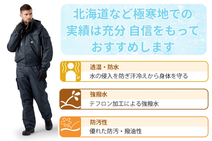 極寒寒冷地仕様の防水・透湿こだわりの防寒ブルゾン1106 | 防寒服プロ