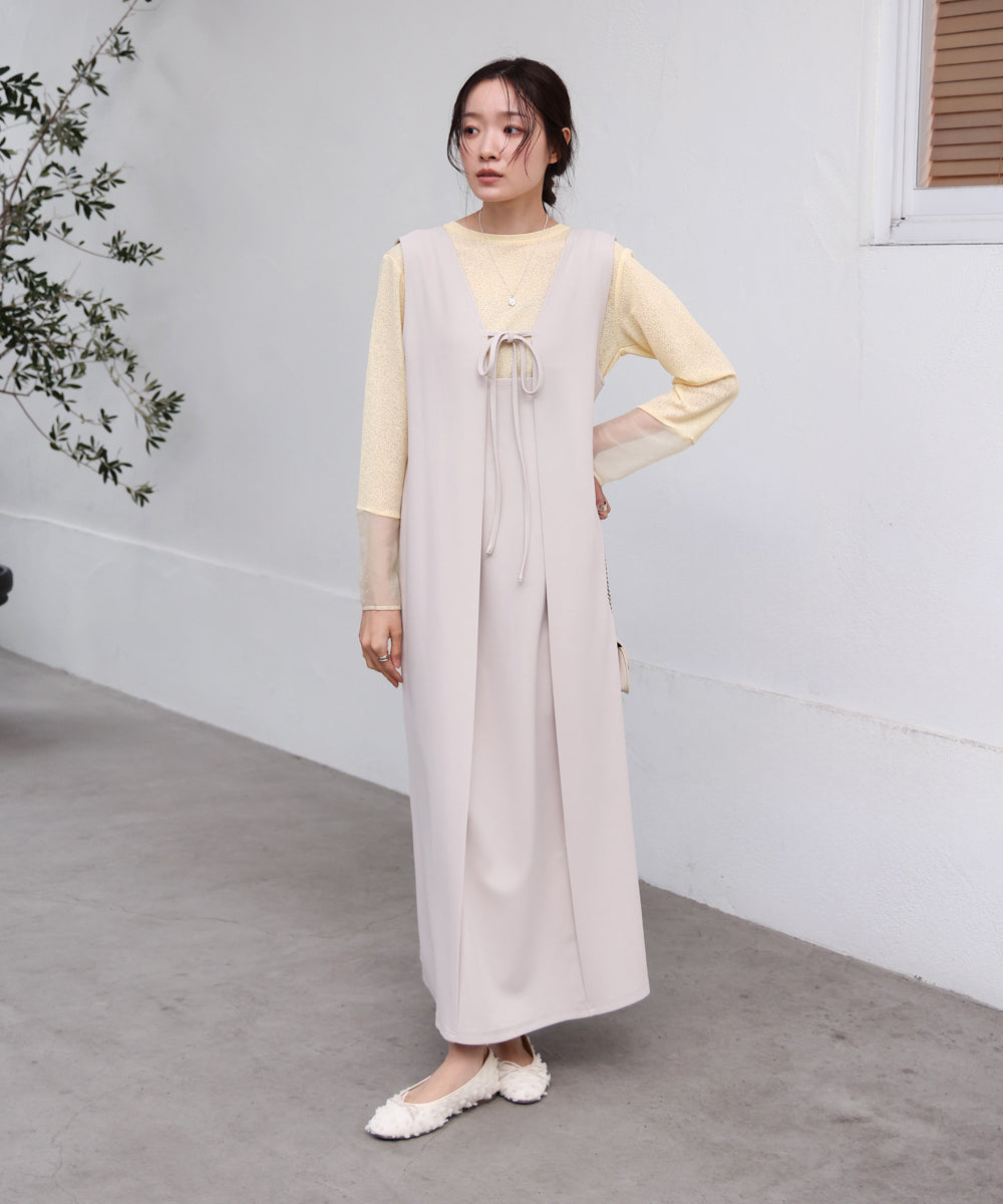 低身長さん向けサイズあり】イージージョーゼット前後2WAYジャンパー