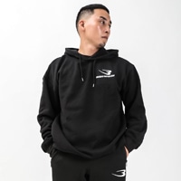 スウェット裏起毛パーカー ボックスロゴ M ブラック MS220MBK