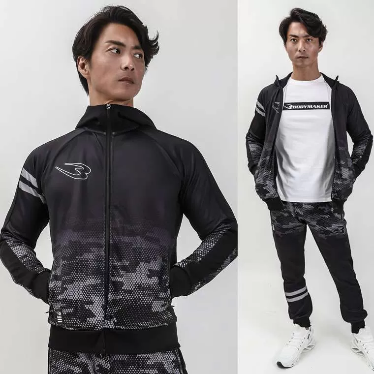 bmtw テクニカルストレッチ パーカー M ブラック MS226MBK