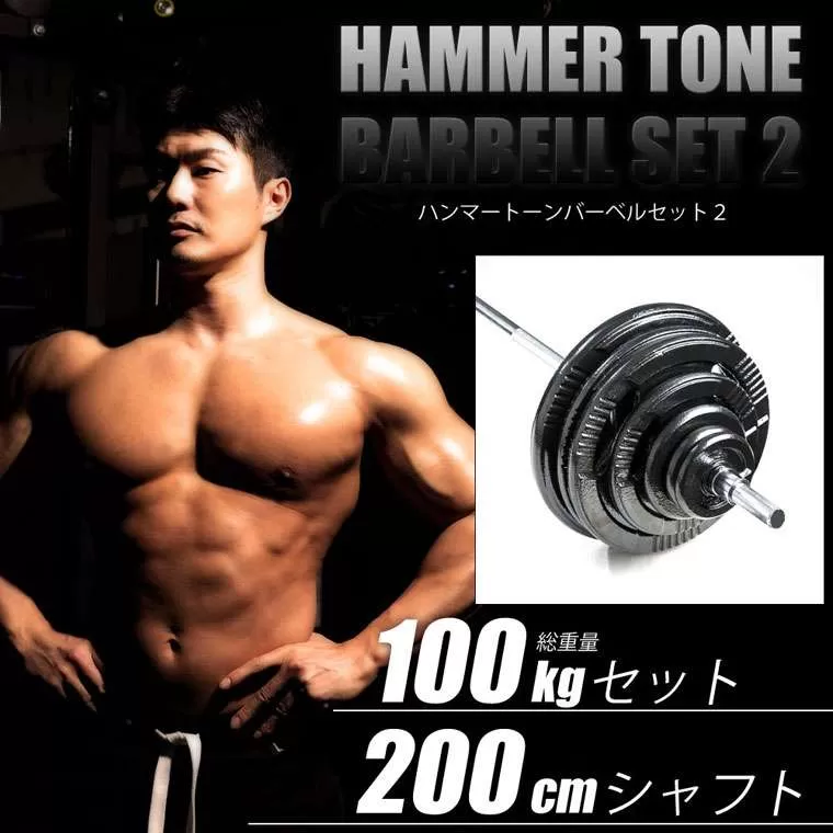 ハンマートーンバーベルセット2 100kg シャフト200cm