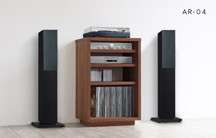 木の家具専門店「BOKURA」：オーディオラック［AR-04］コンパクトで高