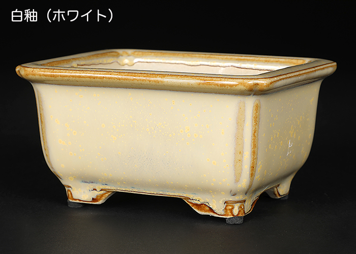 広東隅入長方鉢〔石峰雨竹〕 | 盆栽、盆栽書籍、盆栽鉢の通販│近代出版