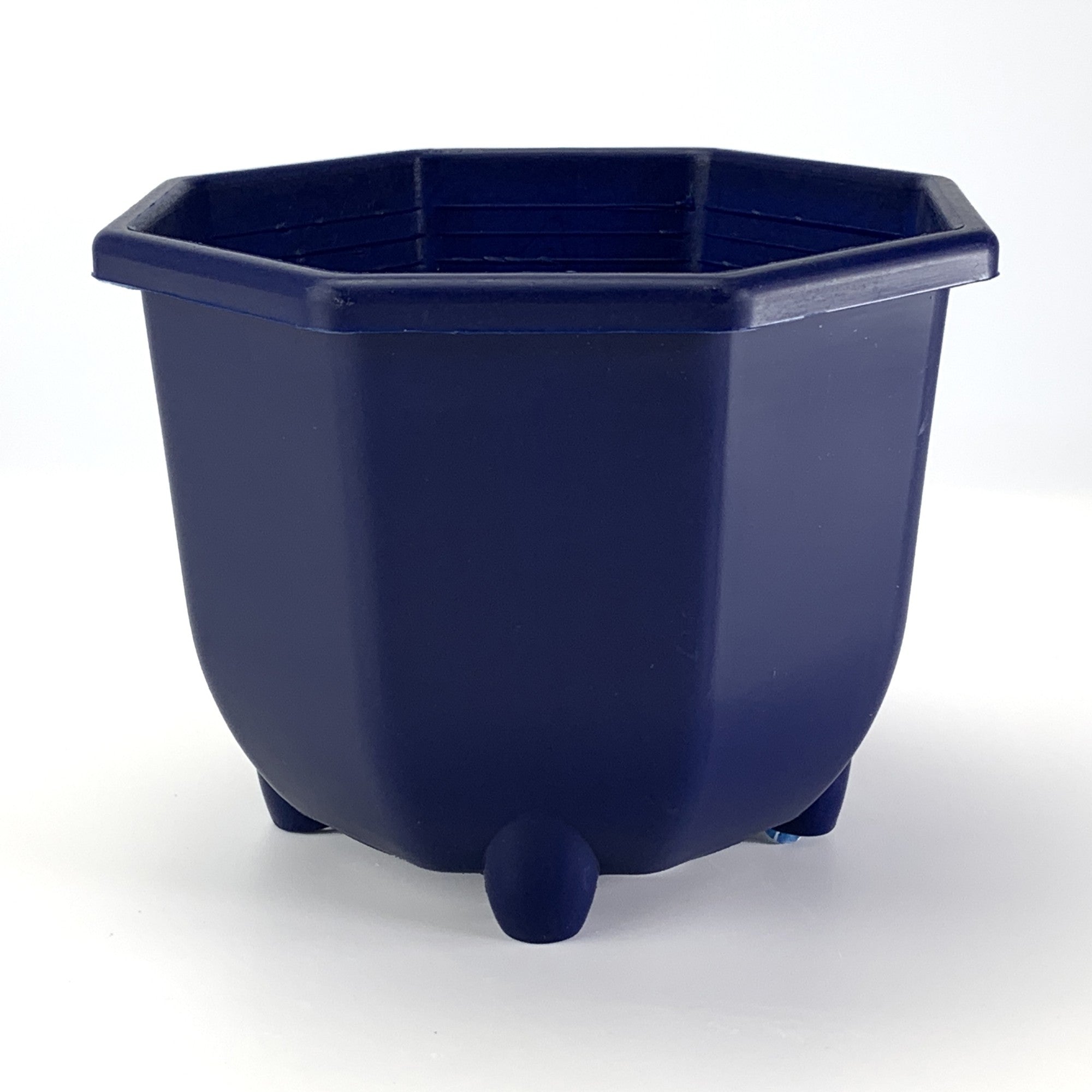 プラ鉢 4.5号 八角鉢 青 5RK 幅13.7cm×高さ11cm の販売｜盆栽妙 – 盆栽