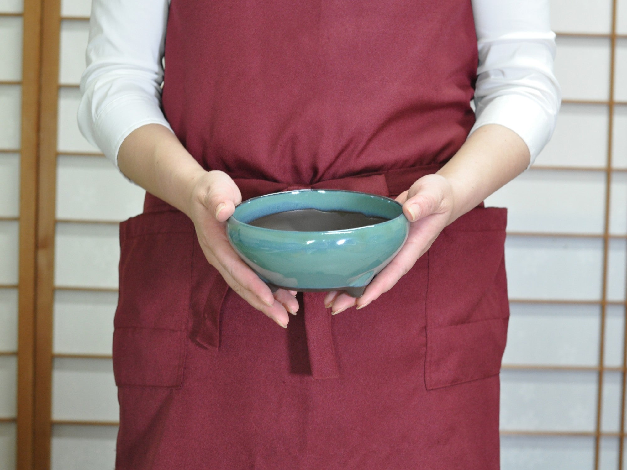 瀬戸焼 オリベ5号鉄鉢 幅15.7cm奥行き15.7cm高さ6.7cmの販売｜盆栽妙