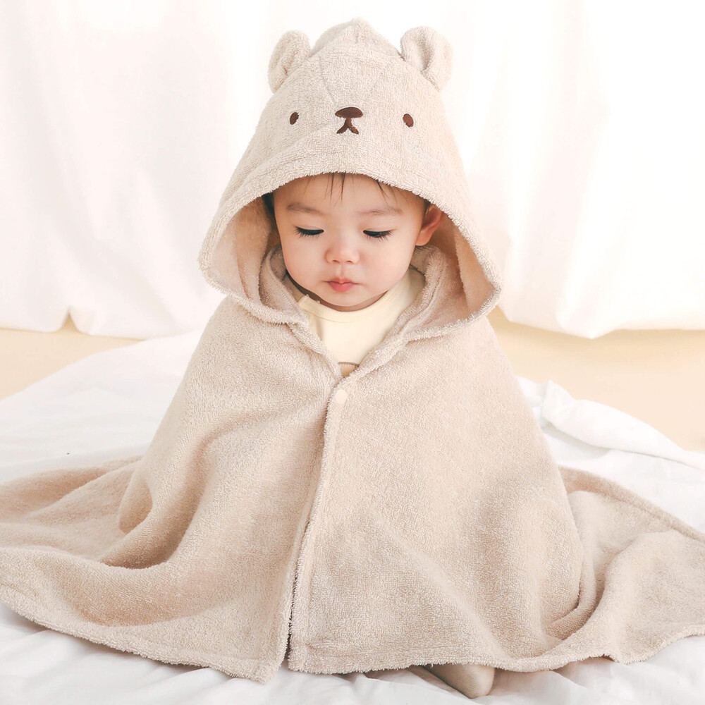 お揃い】ヒツジウサギクマアニマルモチーフパイル地おくるみベビー(ﾜﾝ