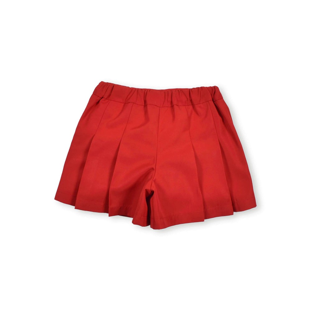 プリーツショートパンツ(90~150cm)(90cm レッド): ボトム【べべモール