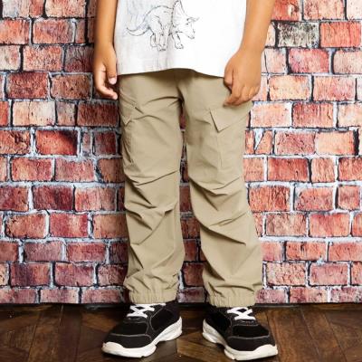 タック裾ゴムカーゴパンツ(100~160cm)(100cm ベージュ): ボトム【べべ