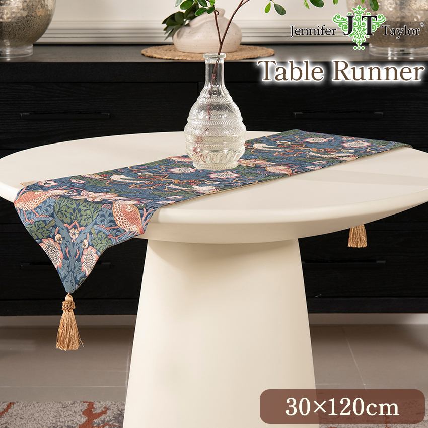 ジェニファーテイラー テーブルランナー Strawberry Thief 長さ120