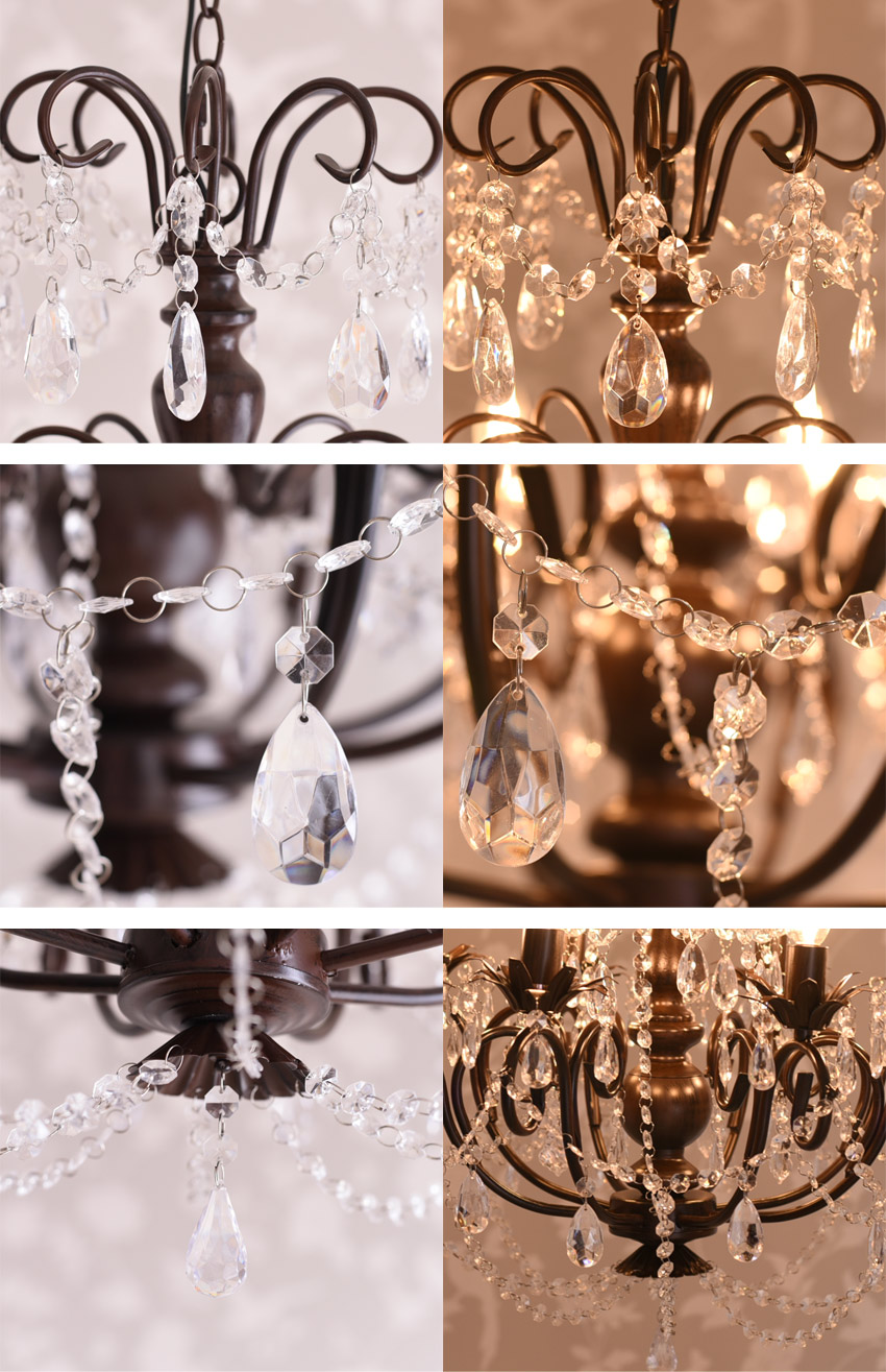 LED電球付 8灯 シャンデリア オールドイングランド 簡単取付 幅60cm