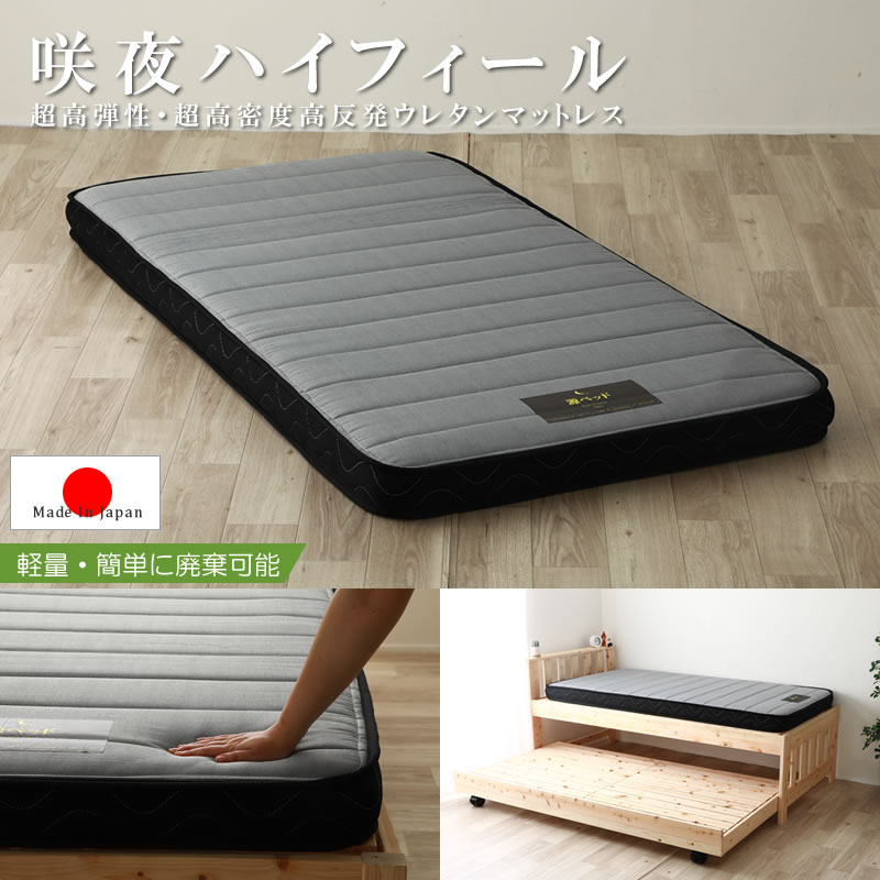超高弾性・超高密度・高反発ウレタンマットレス【咲夜ハイフィール】の
