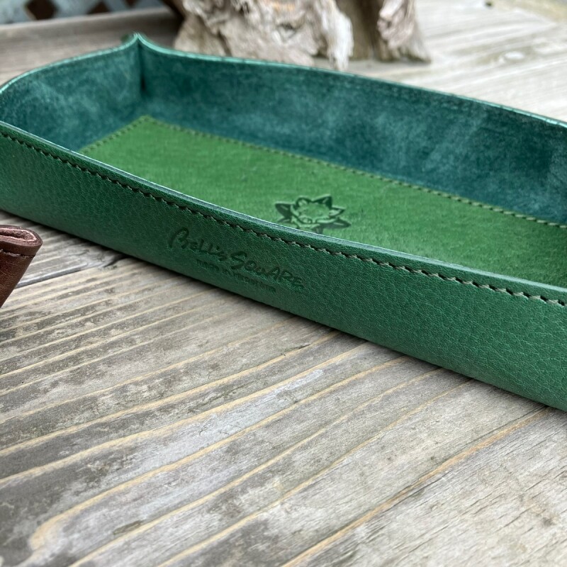 広島ジビエレザー】猪革＆牛革 レザートレー 暮らしに彩りを添える