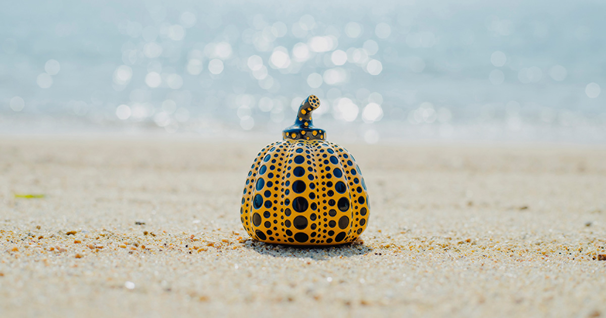 Max.5】草間彌生南瓜オブジェ 黄_Yayoi Kusama Pumpkin Object YELLOW