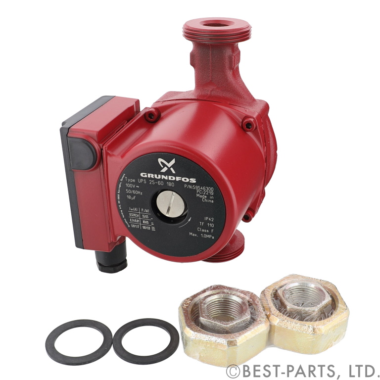 UPS25-60-180｜グルンドフォスポンプ｜小型温水循環ポンプ ユニオン