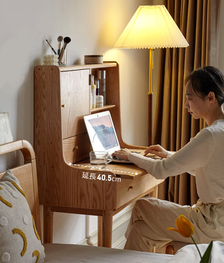 幅64テーブル 天然木 ドレッサー 鏡台 無垢材 y84d02