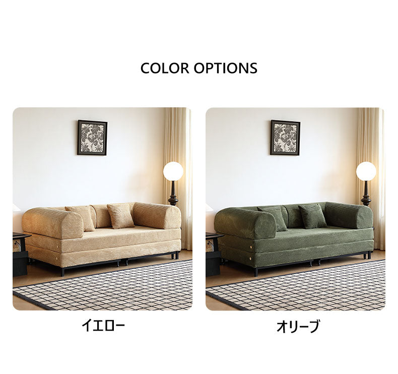 フレンチヴィンテージ風 2WAYソファベッドhns-7221