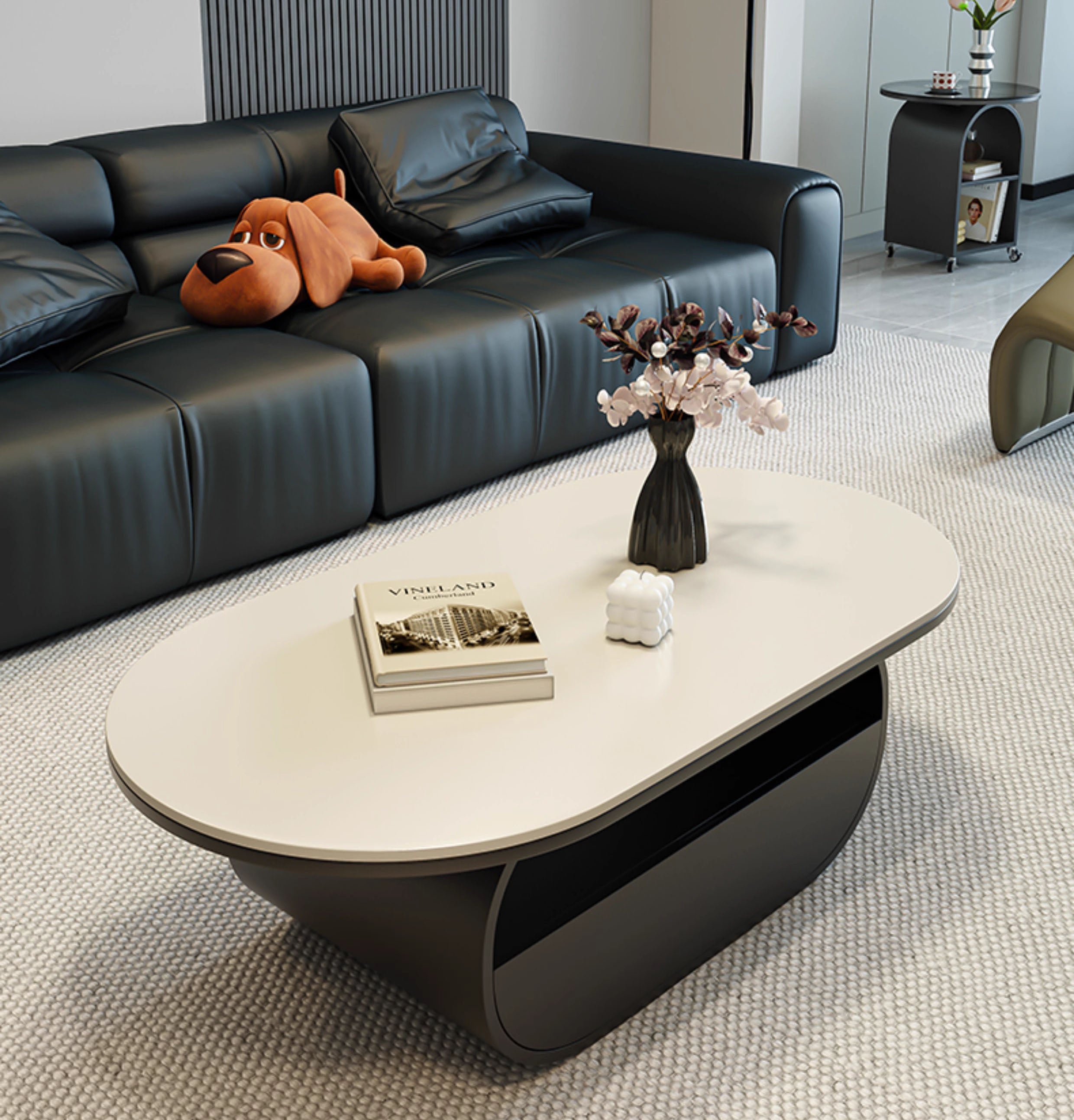 リビングテーブル セラミックローテーブル おしゃれなコーヒーテーブル