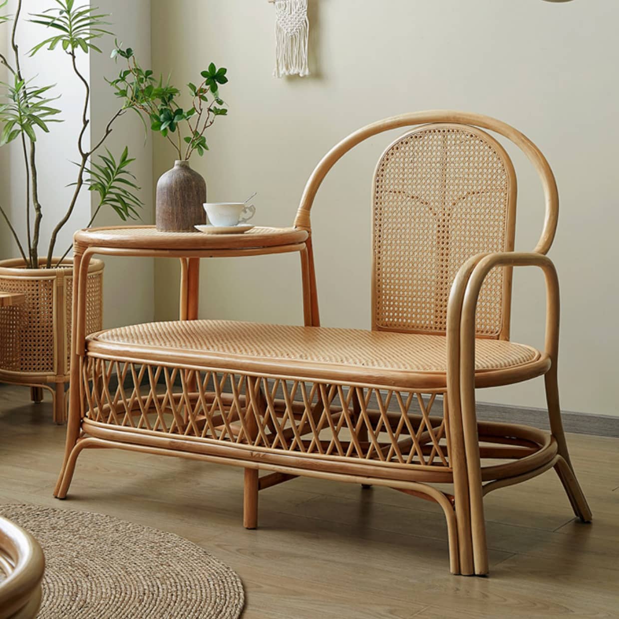 ラタンチェア椅子 庭ベランダ ガーデニング用ベンチ htb-1787