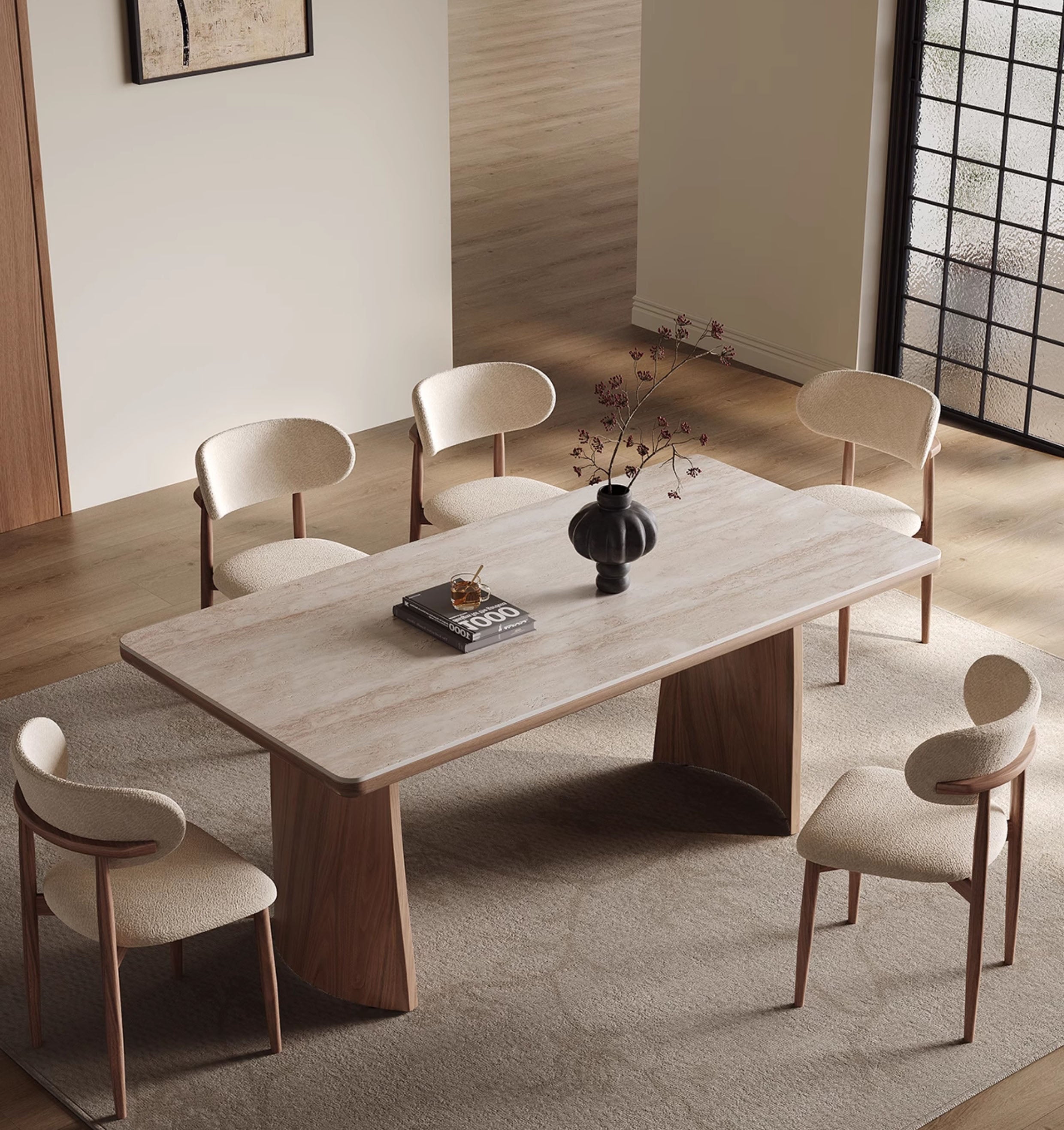 ダイニングテーブル リビングテーブル ベージュ セラミック天板＆多層