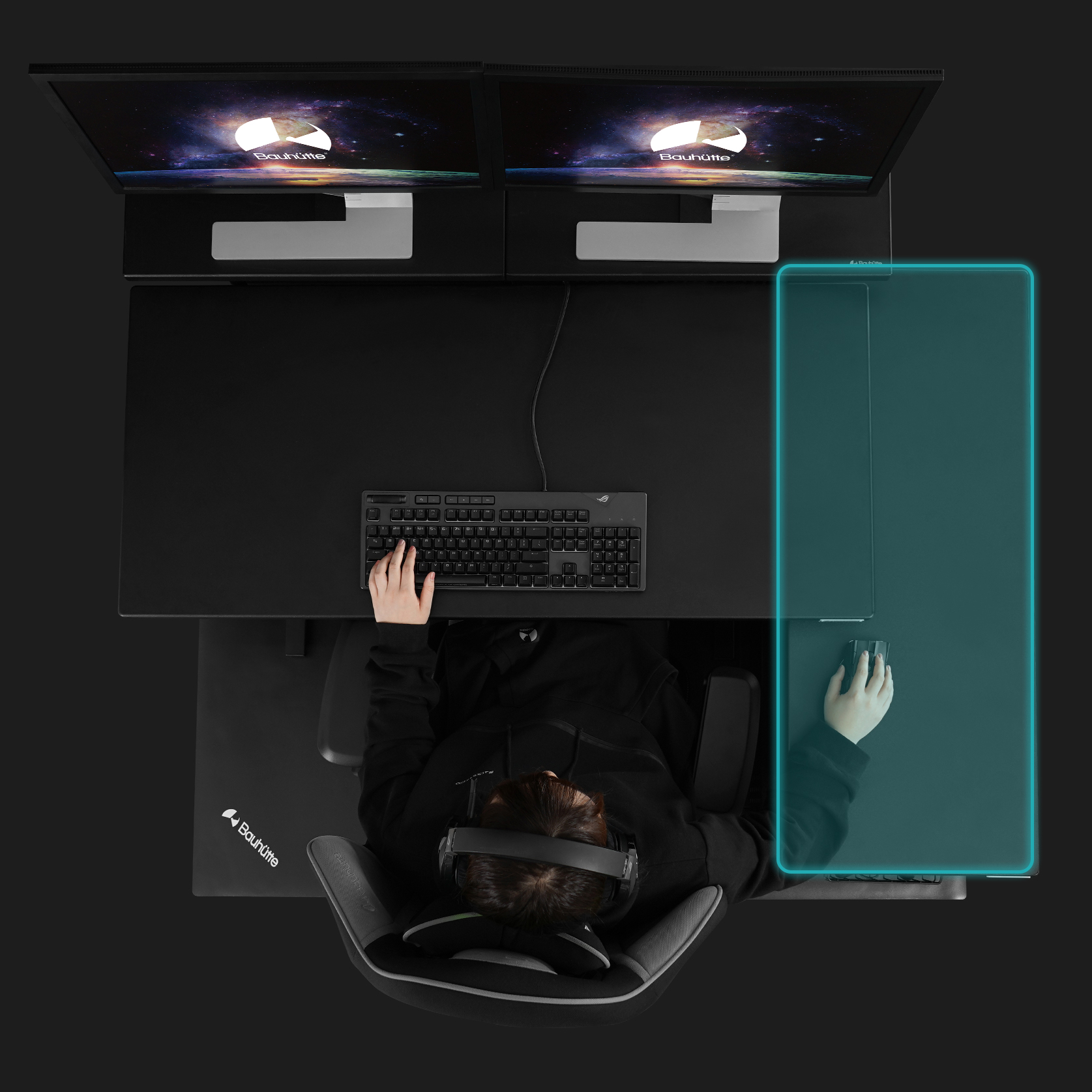 昇降式L字デスク ロング BHD-1000HL | Bauhütte®