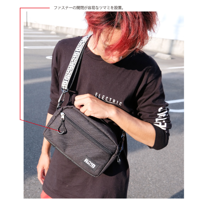 レイドジャパン ショルダーポーチ ブラック RAID JAPAN - 【バス