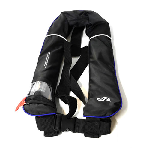 桜マーク付】 ブルーストーム 膨張式ライフジャケット サスペンダー