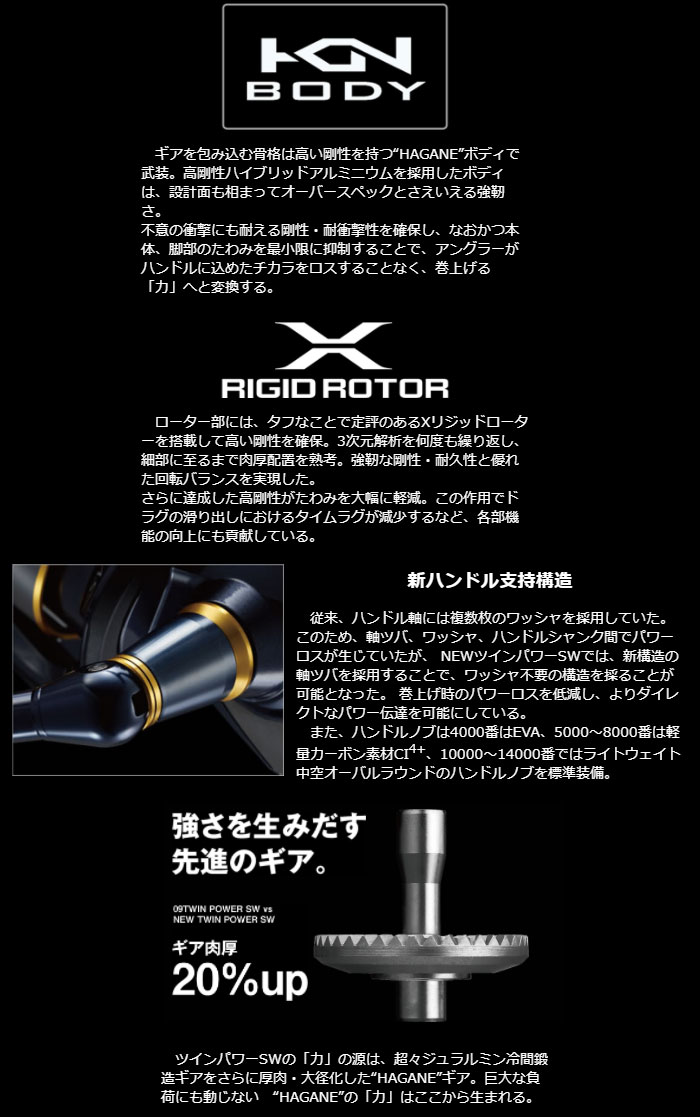 シマノ(SHIMANO) ツインパワー(TWIN POWER) SW 4000XG - 【バス