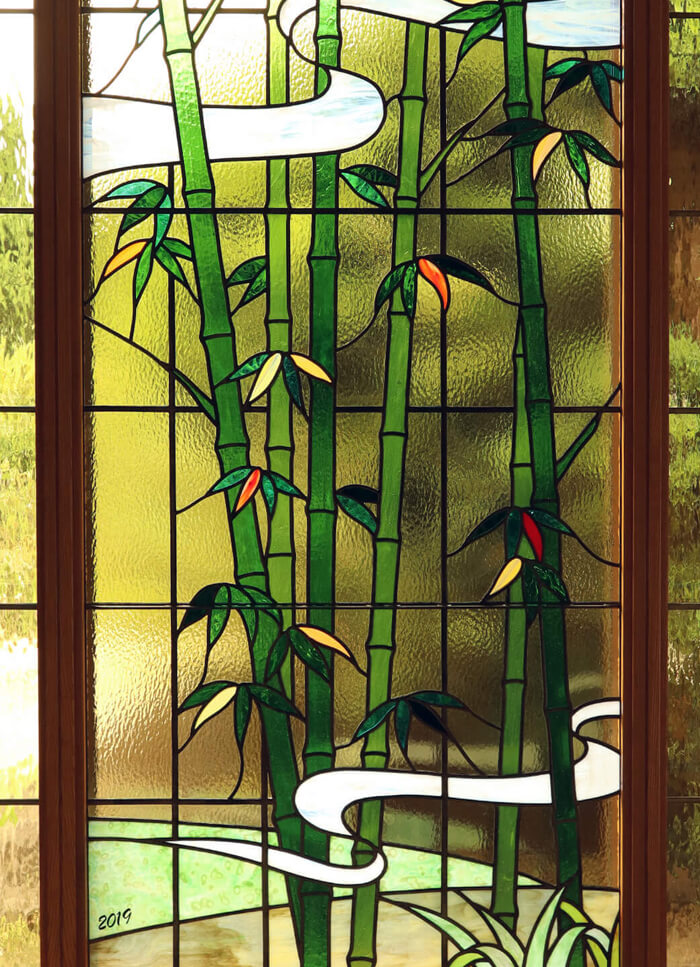 和風のデザイン-013「竹」| ステンドグラスバロック
