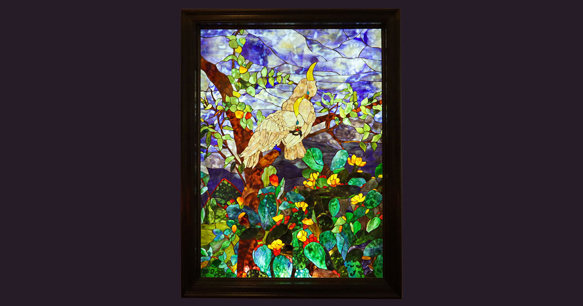 ギャラリー展示作品「森の鳥」| ステンドグラスバロック