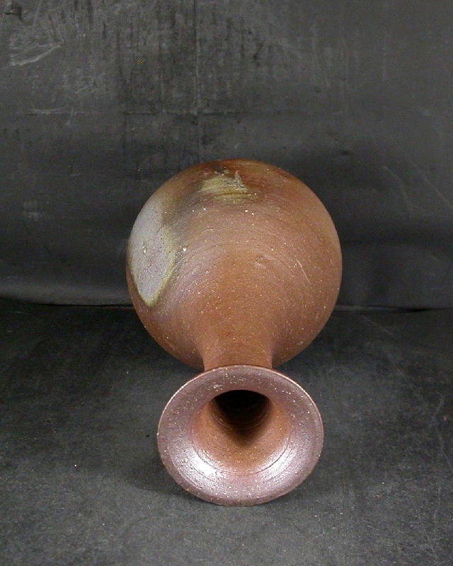 備前焼 登窯 備前焼中堅作家 末石 泰節 共箱付桟切りき鶴首花入2