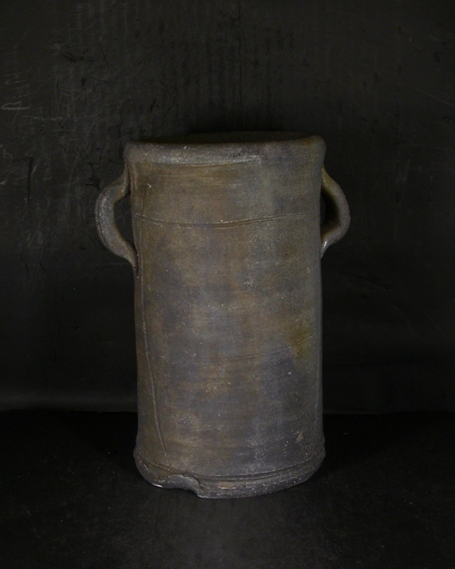 備前焼 登窯 備前焼伝統工芸士 豊福 寛 共箱付き窯変耳付き花入1