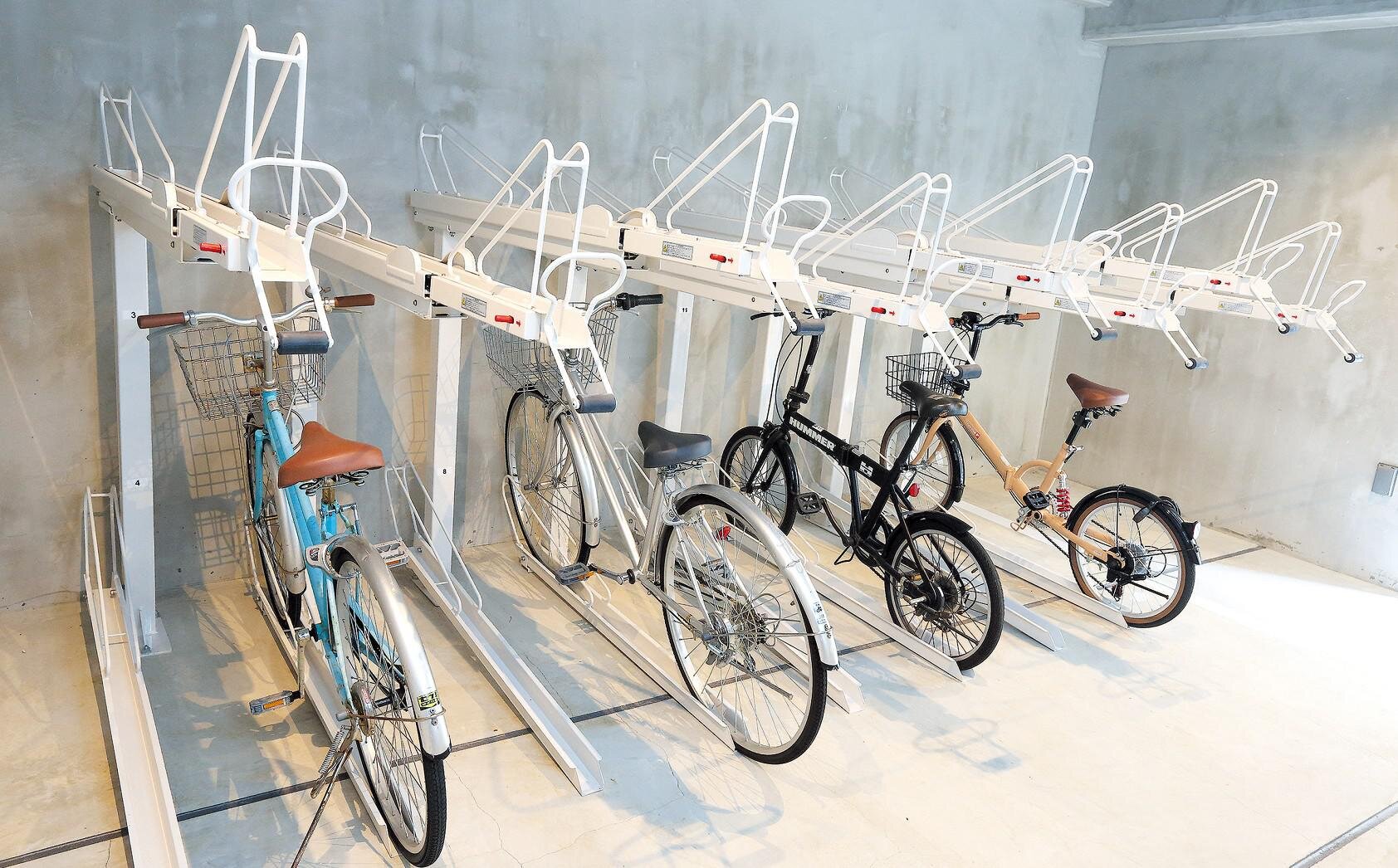 2段式自転車ラック：BC-W-1G (着地式) | 自転車ラック | 駐輪場の