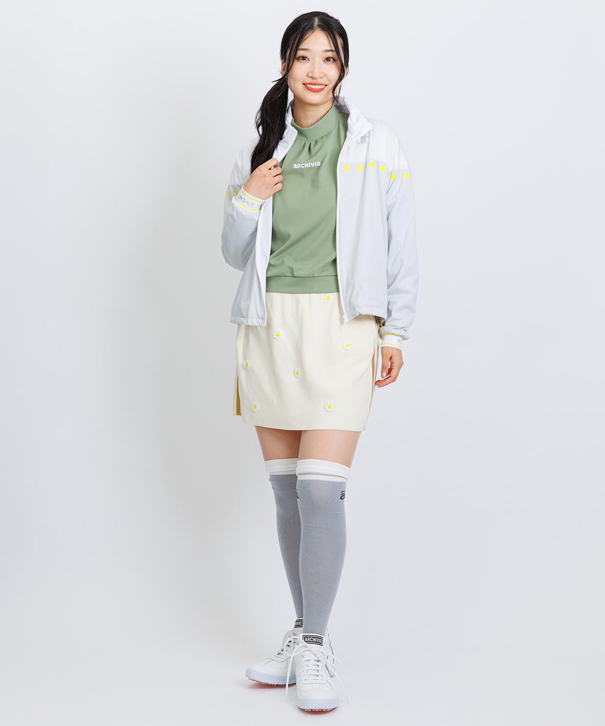 防風保温配色ジップブルゾン|アルチビオ - ゴルフウェアや婦人服通販