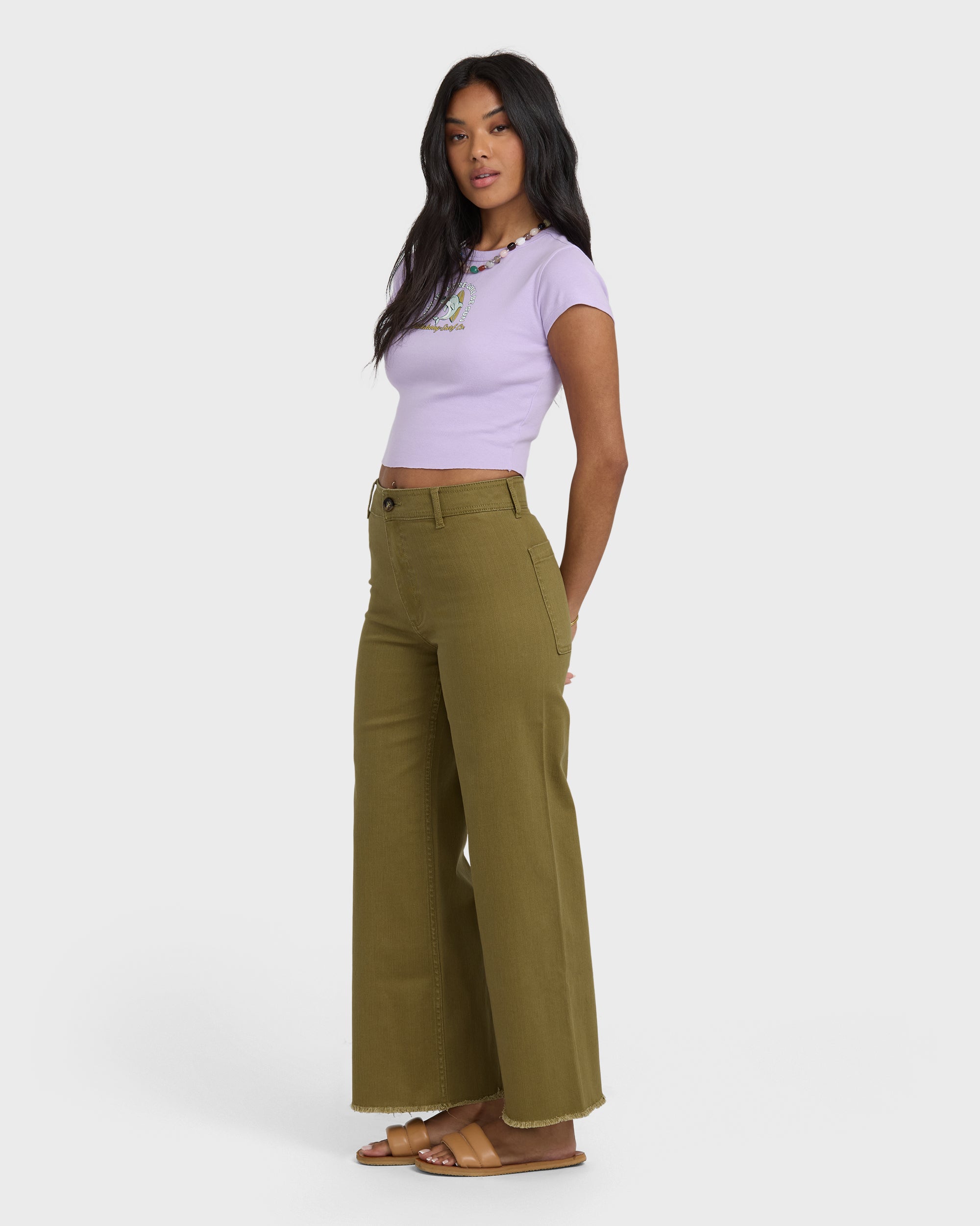 Free Fall High-Waist Pants - Martini Olive | Billabong