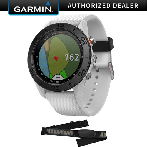 Garmin Approach S60 Golf Watch White with White Band + Heart Rate