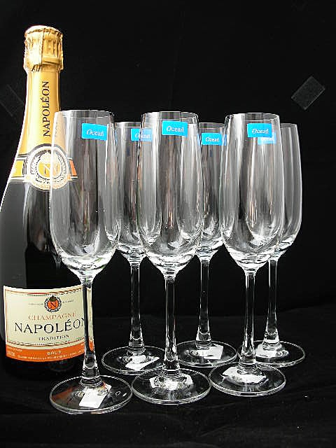 マディソン ワイングラスフルートシャンパーニュ グラス6脚セット