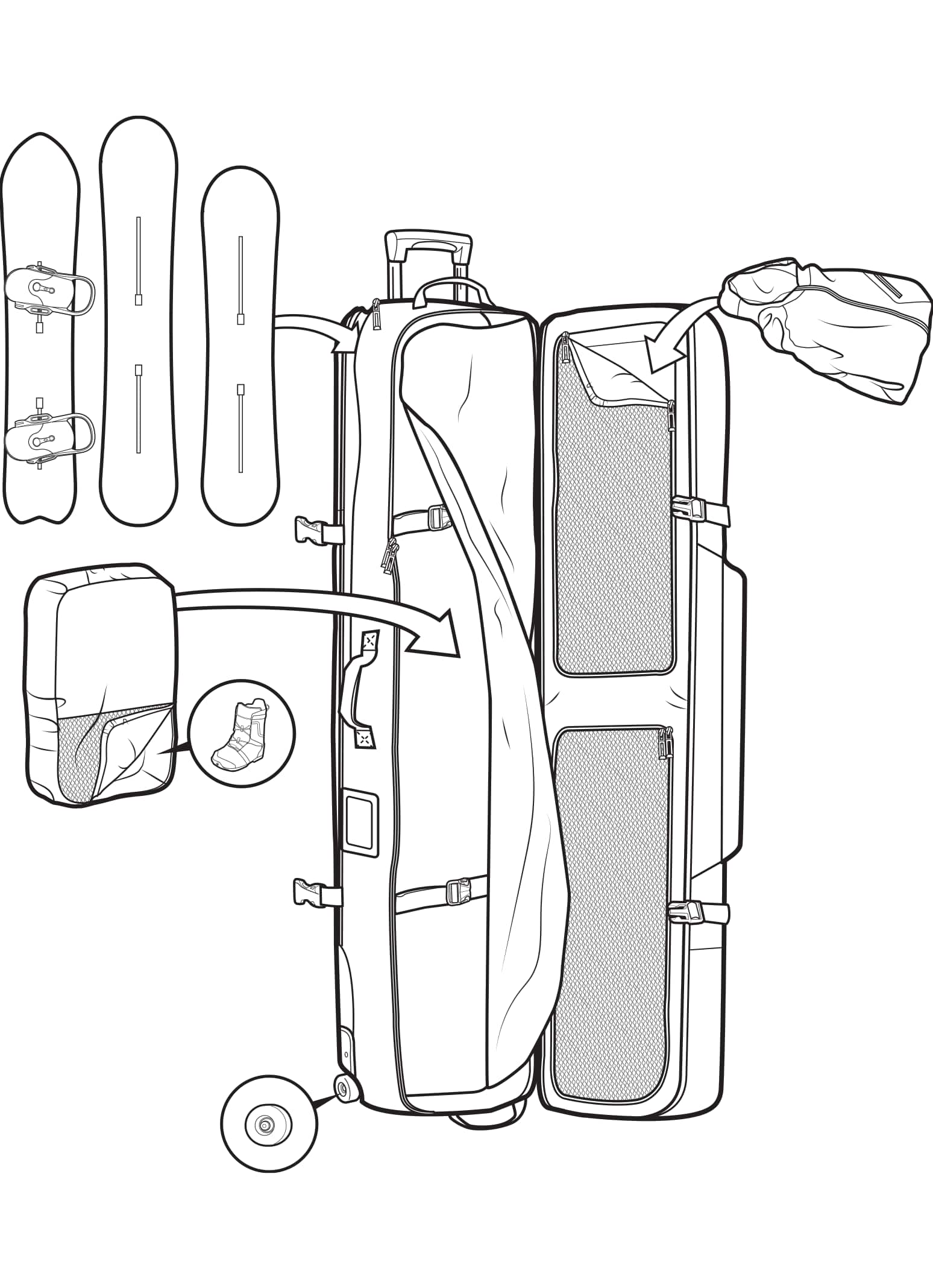 Burton Wheelie Locker Board Bag | Burton.com Winter 2022 JP