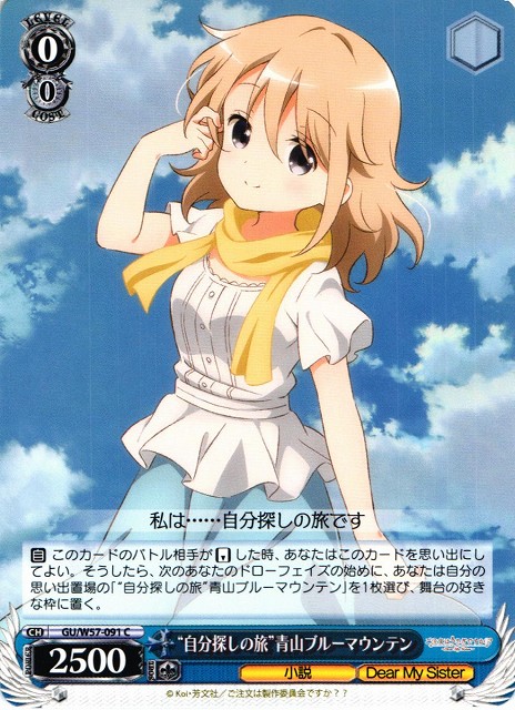 WS】“自分探しの旅”青山ブルーマウンテン【C】GU/W57-091ヴァイス