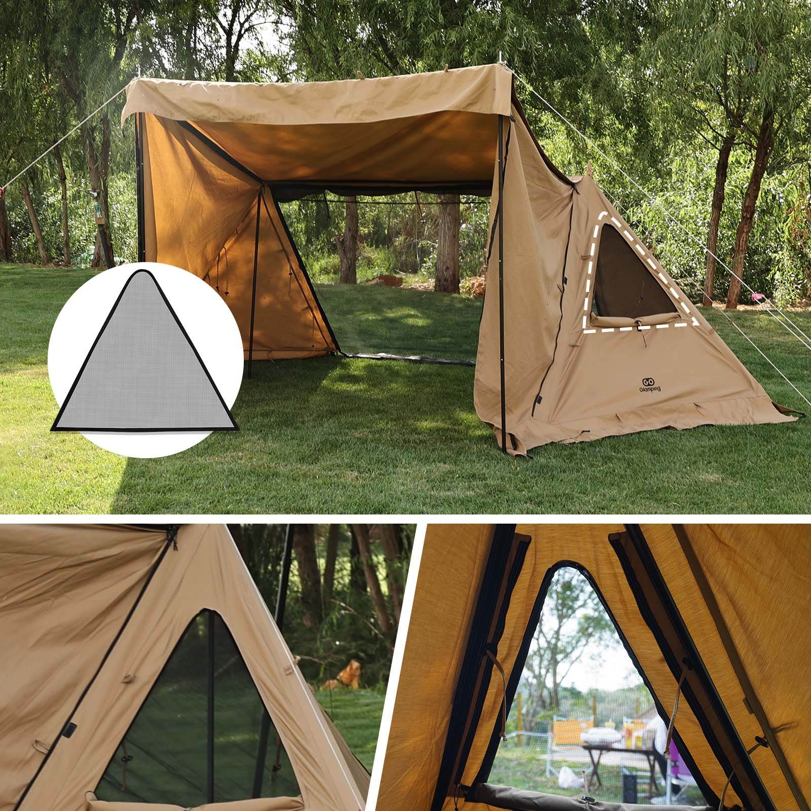 GOGlamping G・G PUP 2.0パップテント専用 三角窓用メッシュシートと