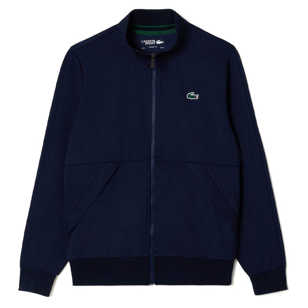 Lacoste Recycled Fiber Zipped Tennis Golf Jacket Navy Blue - FW23