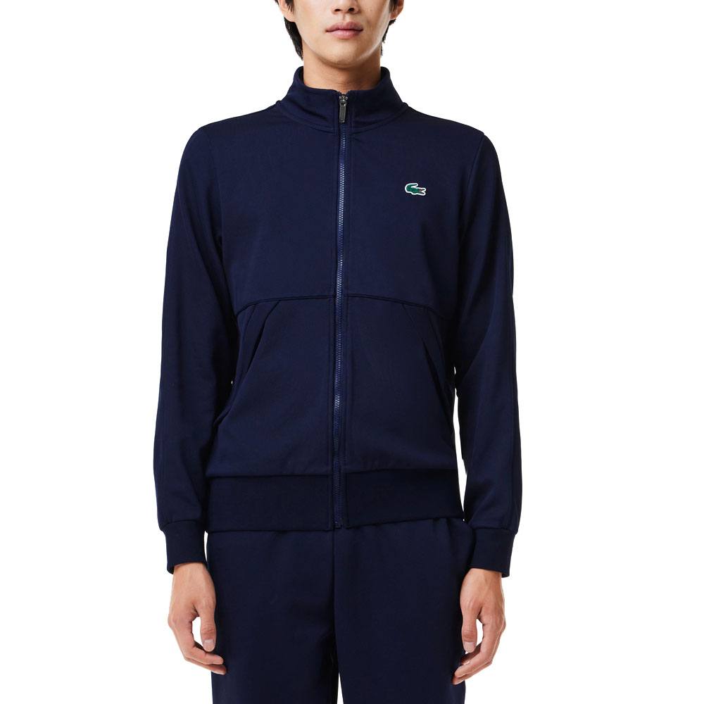 Lacoste Recycled Fiber Zipped Tennis Golf Jacket Navy Blue - FW23