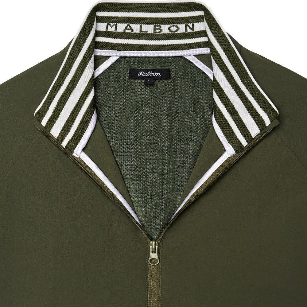 Malbon Riva Nylon Golf Jacket Cypress Green - SS25 Men – Golfio