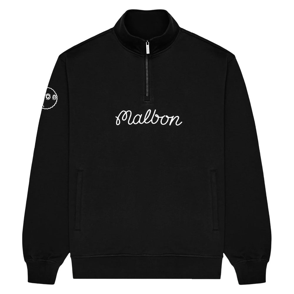 Malbon Collegiate Golf Pullover Black - 25 Men – Golfio