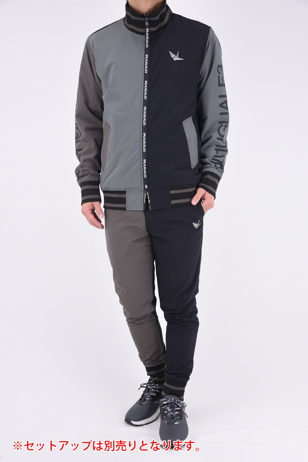 1PIU1UGUALE3 GOLF - CRAZY TRACK JACKET / ロゴ クレイジーパターン